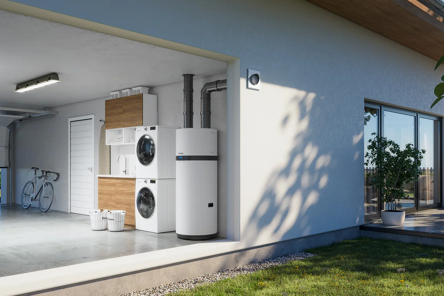 gross muggensturm waermepumpe daikin altherma garage