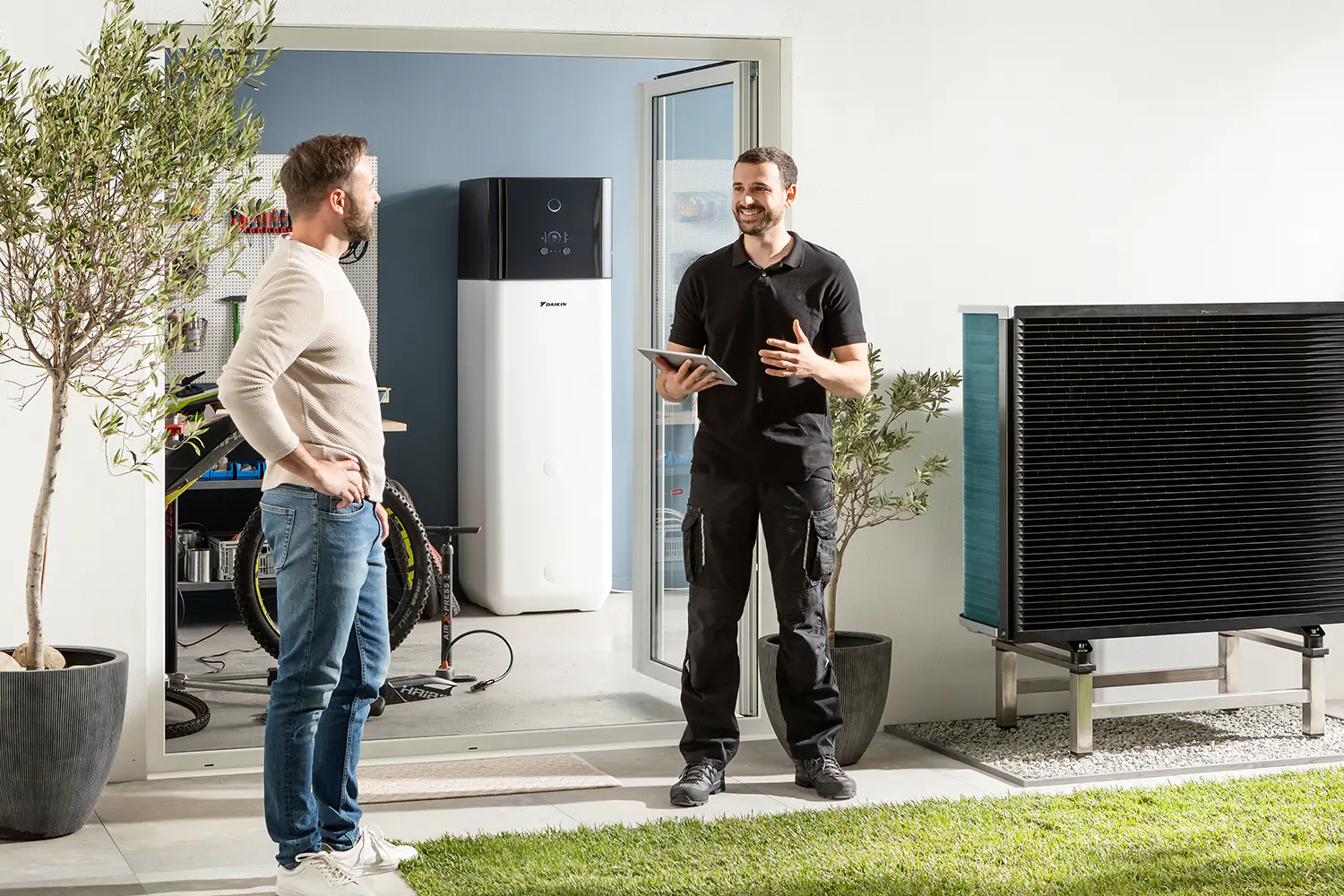 gross muggensturm waermepumpe daikin altherma garten